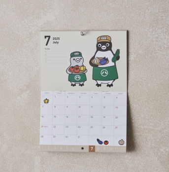 Suica's Penguin壁かけカレンダー2025 (オレンジページ) - さか