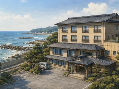 【再建スポンサー募集】新潟の海沿い温泉地／旅館業許可付き全12室・金融機関調整前提