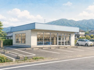 群馬県・駐車場6台完備・好立地なコインランドリー