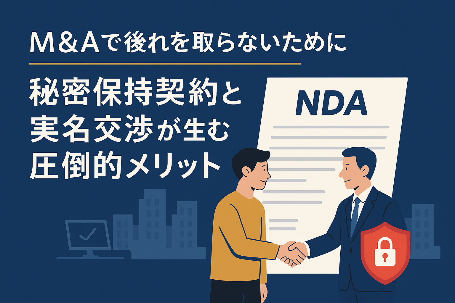 M&Aで後れを取らないために──秘密保持契約と実名交渉が生む圧倒的メリット