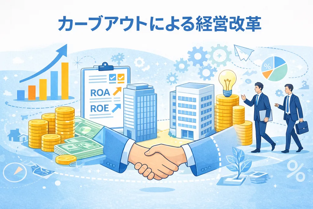 カーブアウトによる経営改革｜資本効率・ROA／ROE改善の実践ポイント