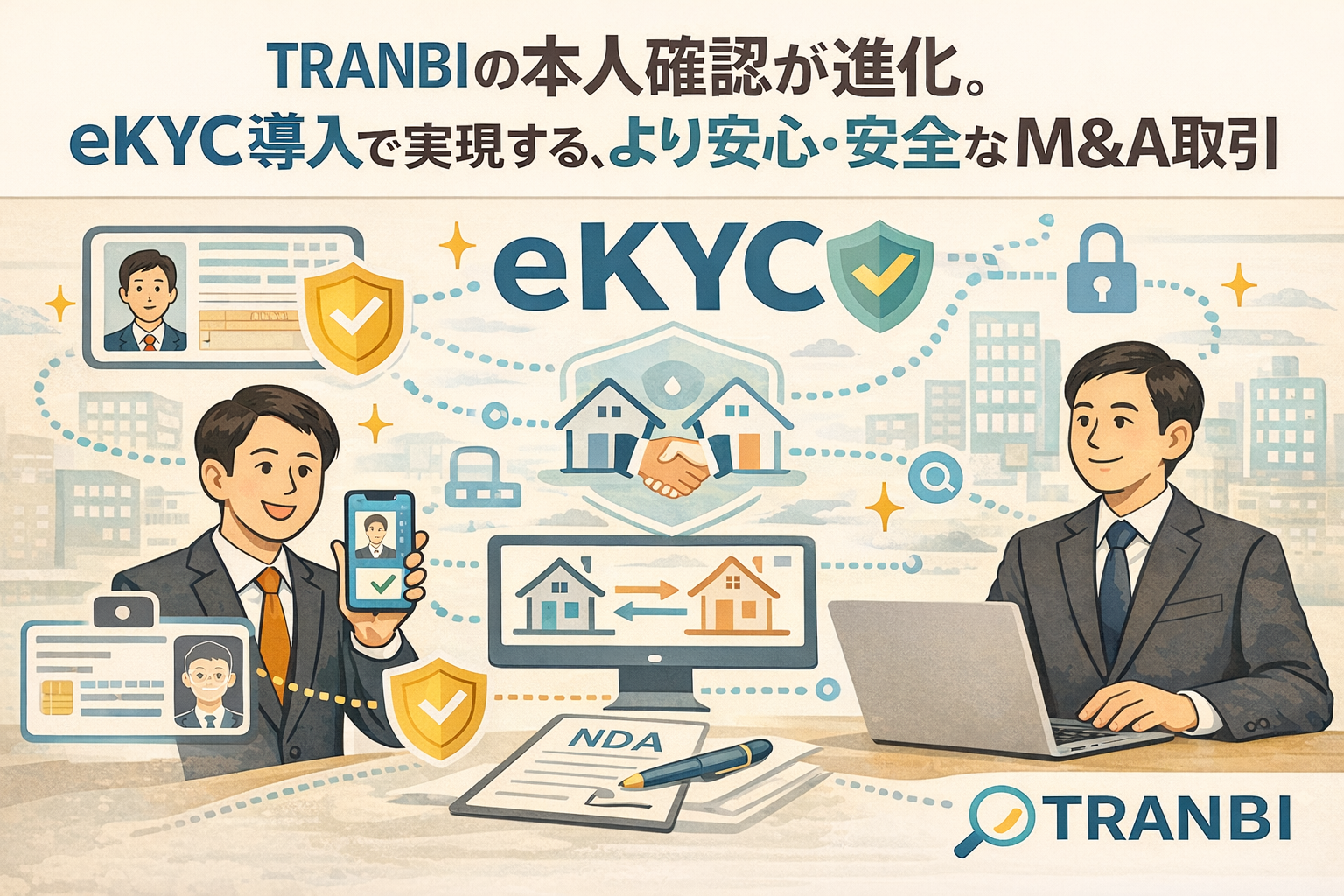 TRANBIの本人確認が進化。eKYC導入で実現する、より安心・安全なM&A取引