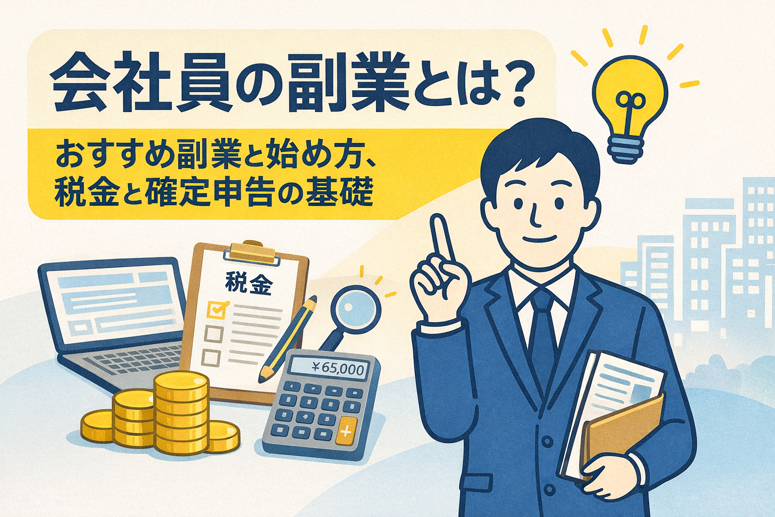 会社員の副業とは？おすすめ副業と始め方、税金と確定申告の基礎
