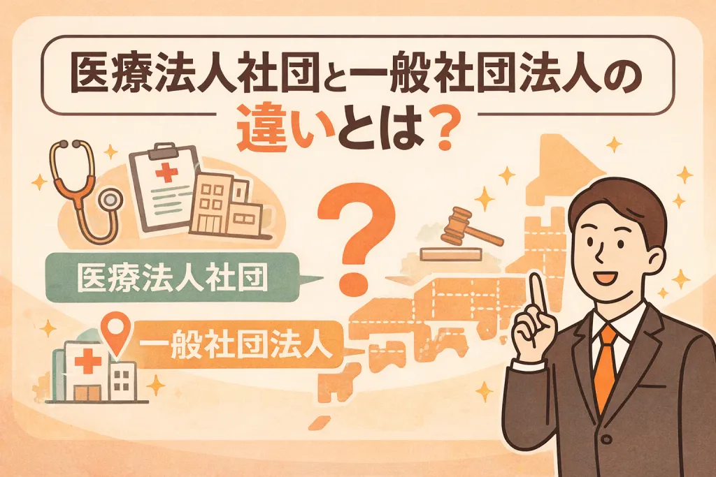 医療法人社団と一般社団法人の違いとは？｜M&A・非営利性・税務・理事長要件まで解説