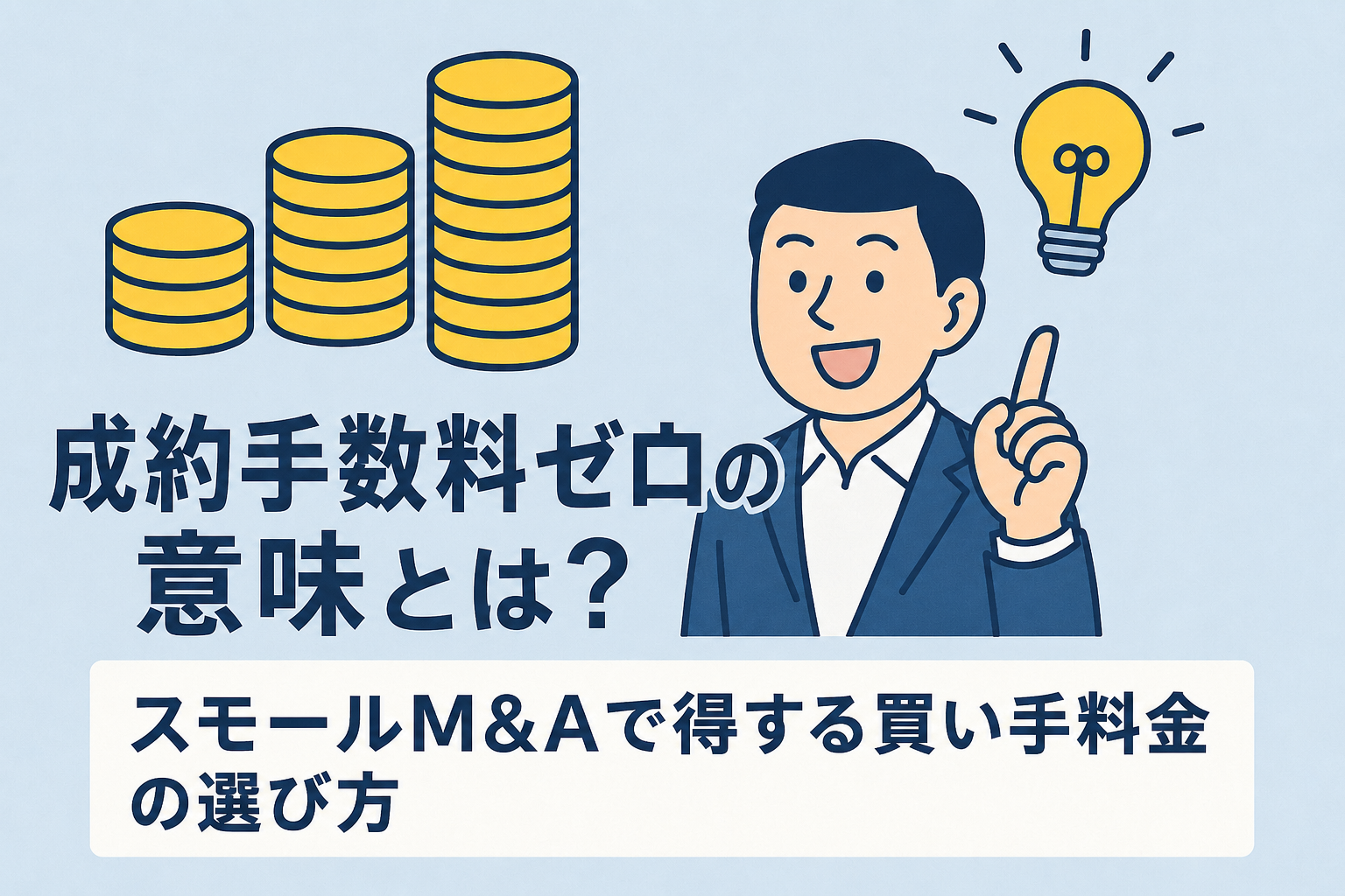 成約手数料ゼロの意味とは？スモールM&Aで得する買い手料金の選び方