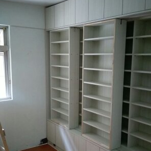 吉甫工程有限公司 - 楊梅民窄..落地式活動雙層書櫃
