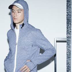 爲之商企 - 男裝商企設計＿反光拉鍊拇指洞麻灰外套