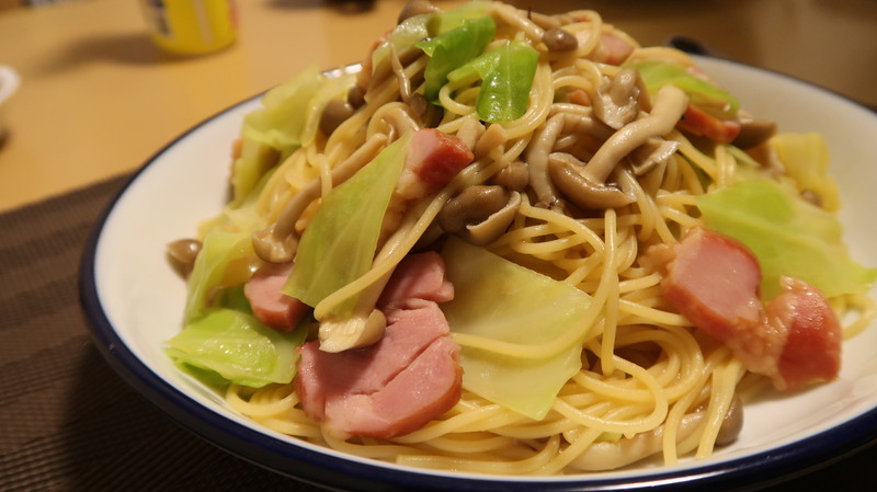 具だくさんな和風パスタ