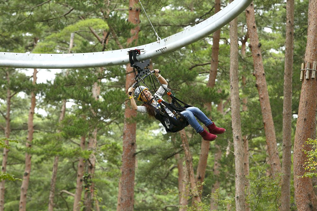 ロールグライダーで疾走/富士すばるランド(山梨県富士河口湖町)