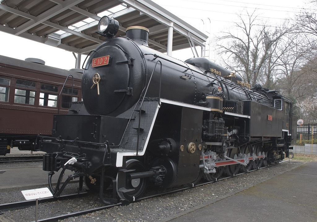 E10形蒸気機関車の展示/青梅鉄道公園(東京都)