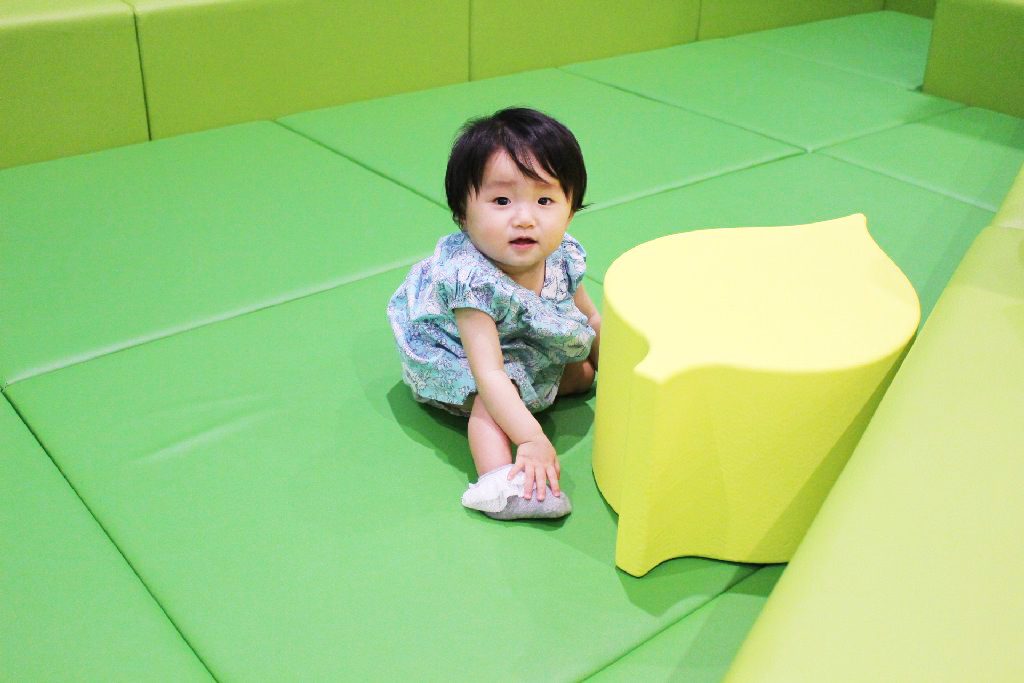 緑色のエリアがはいはいの赤ちゃんスペース/横浜アンパンマンこどもミュージアム(神奈川県/横浜市)