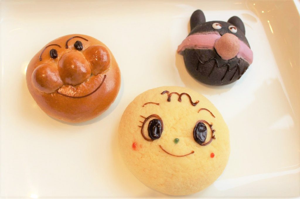 メロン味のクリーム入りメロンパンナちゃんとキャラメルクリーム入りのばいきんまん/横浜アンパンマンこどもミュージアム(神奈川県/横浜市)