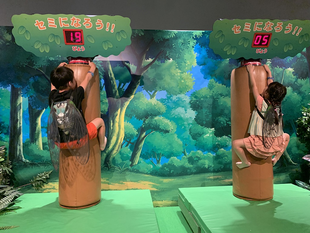 チャレンジアトラクション「ミンミンタイムアタック!」/変身!昆虫スゴわざ展2019