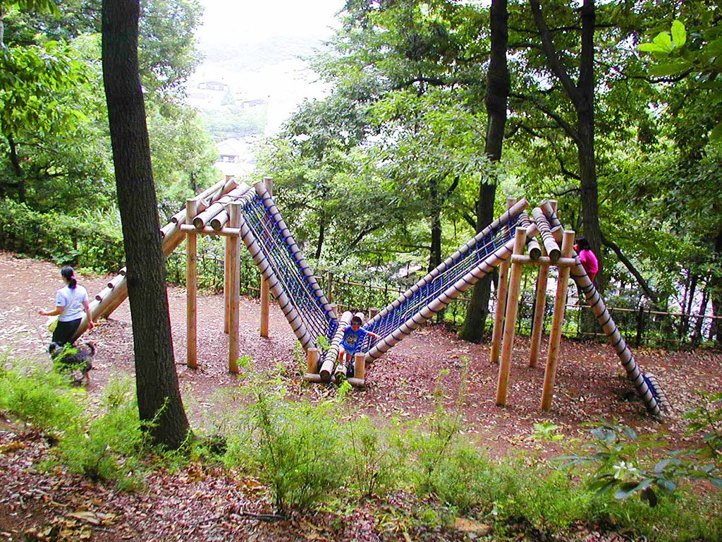 アスレチック広場のネット遊具/県立七沢森林公園(神奈川県/厚木市)