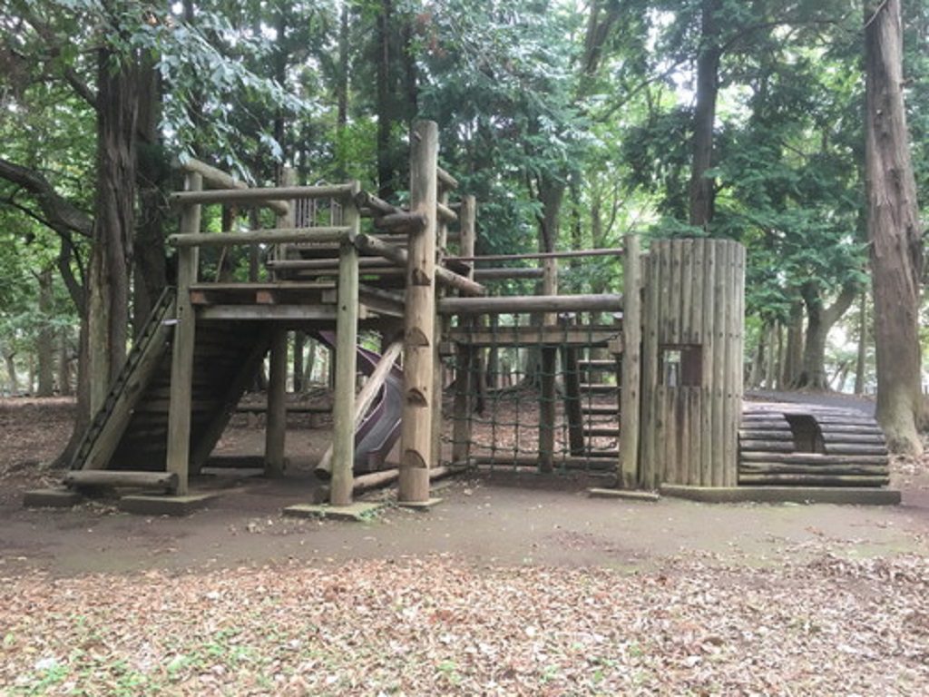 アスレチックの複合遊具/八千代台北子供の森(千葉県)