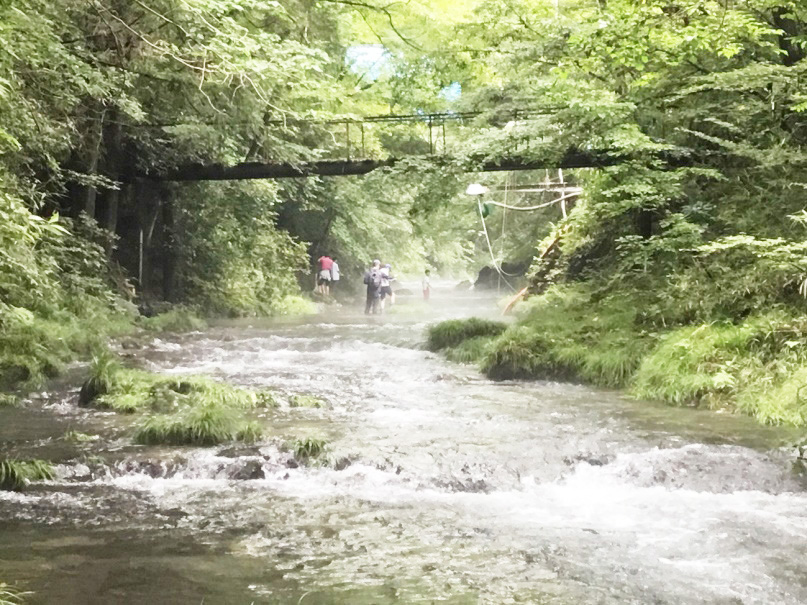 園内の川で川遊び/夕やけ小やけふれあいの里(東京都/八王子市)