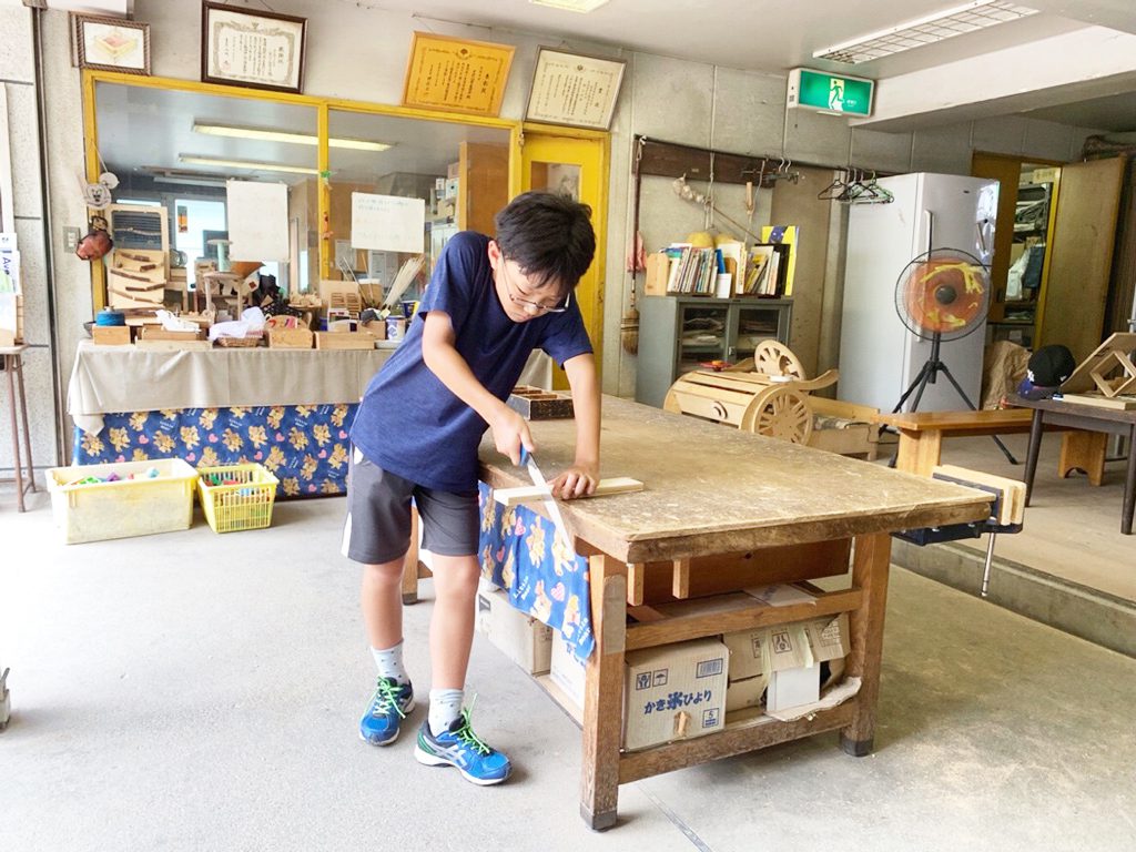 木工室で作業をする子ども/わんぱく天国(東京都/墨田区)