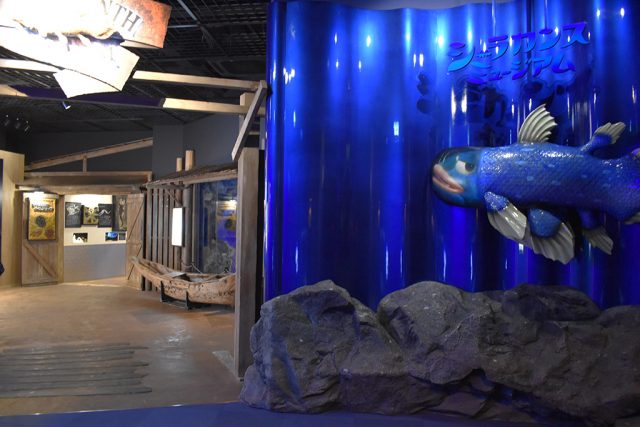 オリジナルのキャラクターの“シーラ爺”/沼津港深海水族館 シーラカンス・ミュージアム(静岡県/沼津市)