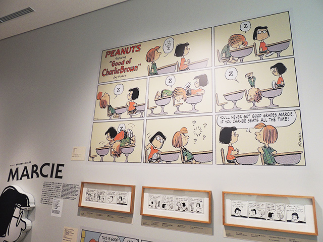ペパーミント・パティとマーシーに関する展示/スヌーピーミュージアム(東京都/町田市)