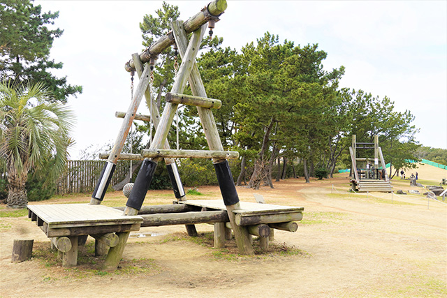 木製アスレチック遊具/赤穂海浜公園(兵庫県/赤穂市)