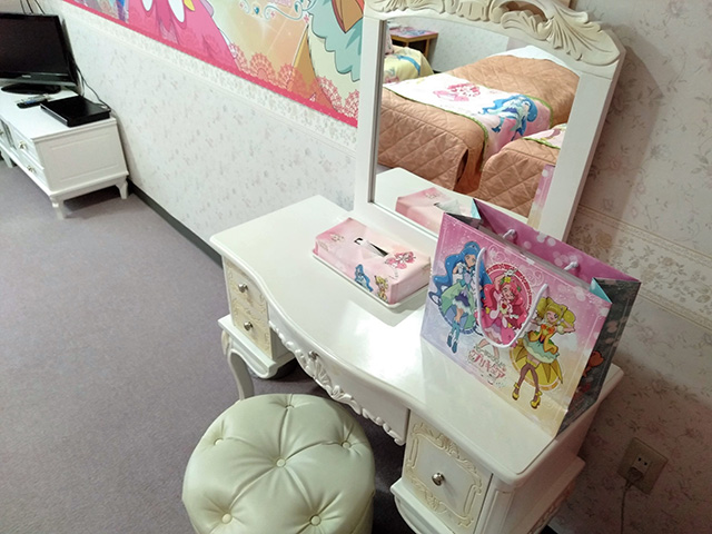プリキュアルームのドレッサー/白樺リゾート 池の平ホテル(長野県/立科町)