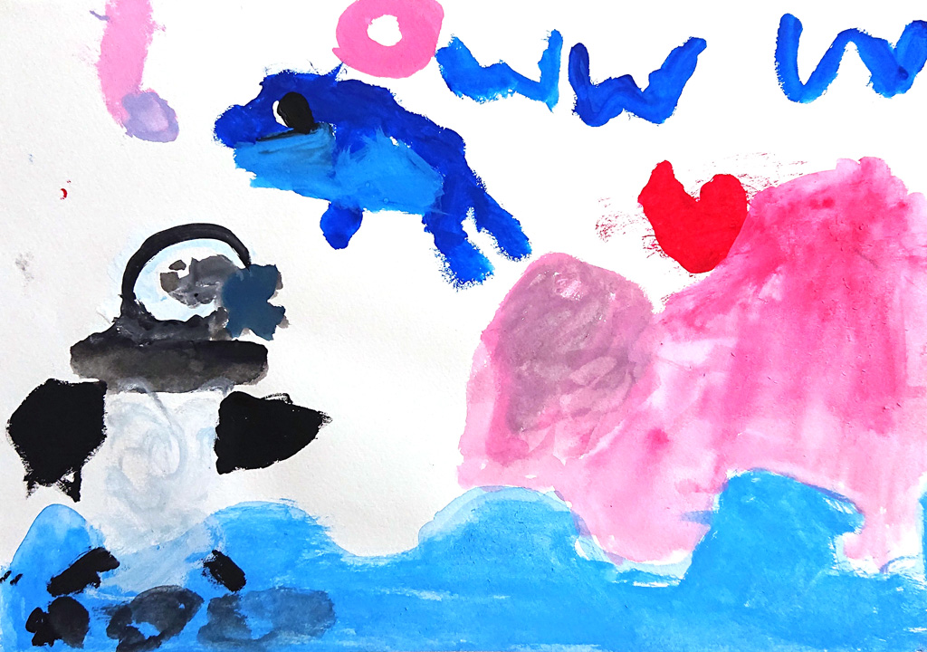 こども絵画「お誕生日は八景島に行きたい」