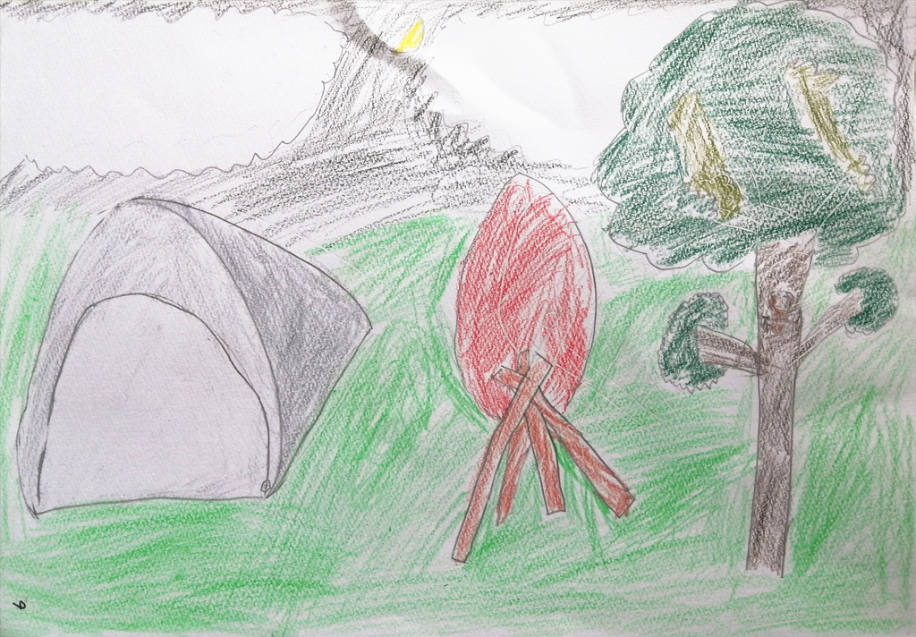 こども絵画「またキャンプに行きたい!!!」