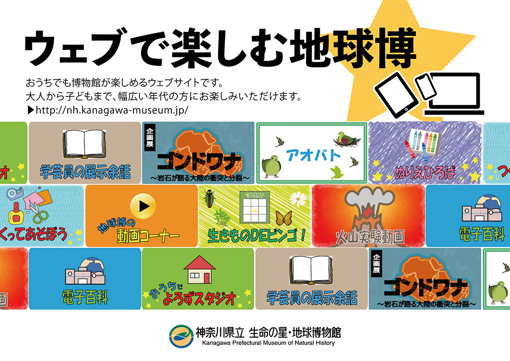 「ウェブで楽しむ地球博」のイメージ/神奈川県立生命の星・地球博物館(小田原市)