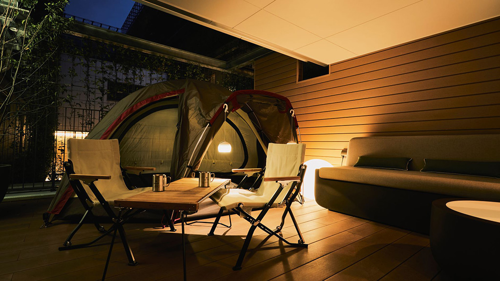 グランピングのできる客室/GOOD NATURE HOTEL KYOTO(京都府/京都市)