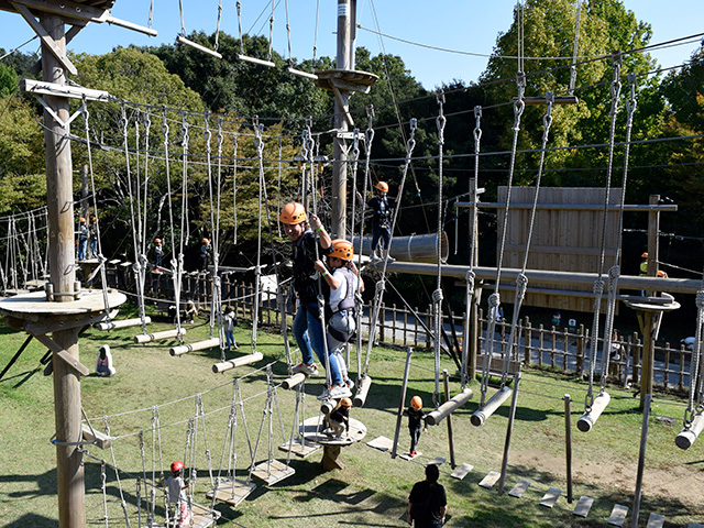 アスレチック「足軽コース」/ニジゲンノモリ(兵庫県/淡路市)