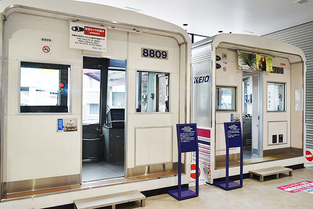 本物の電車のカットモデル/京王れーるランド(東京都/日野市)