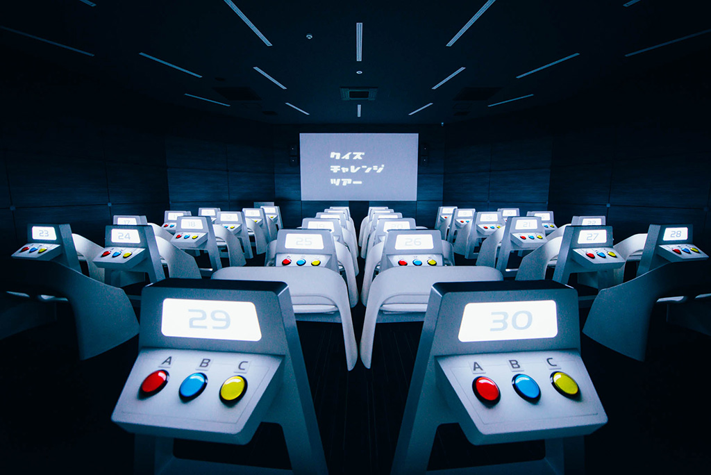 クイズに挑戦できる「スタジアムホール」/グリコピア・イースト(埼玉県/北本市)