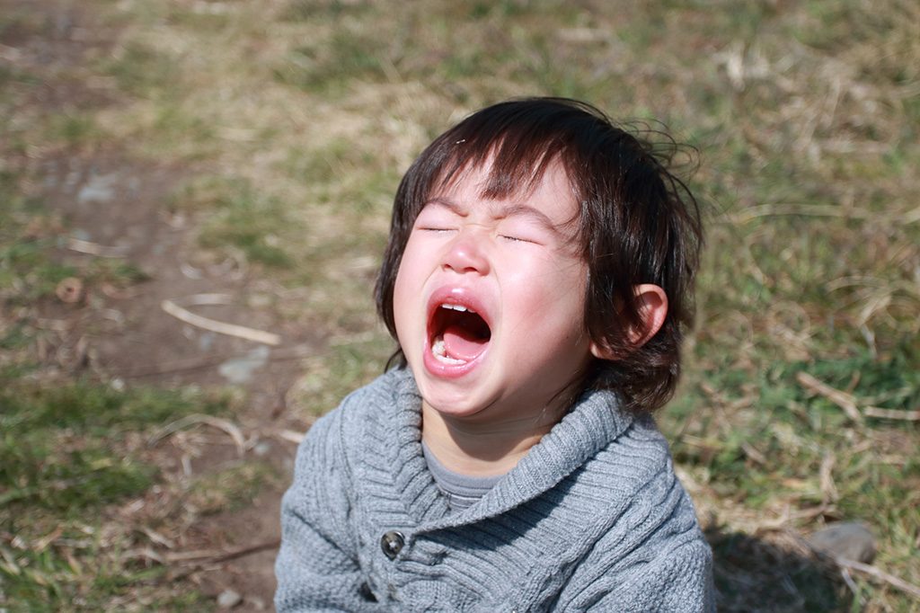 【子どものイヤイヤ期を乗り切る方法】泣く子ども