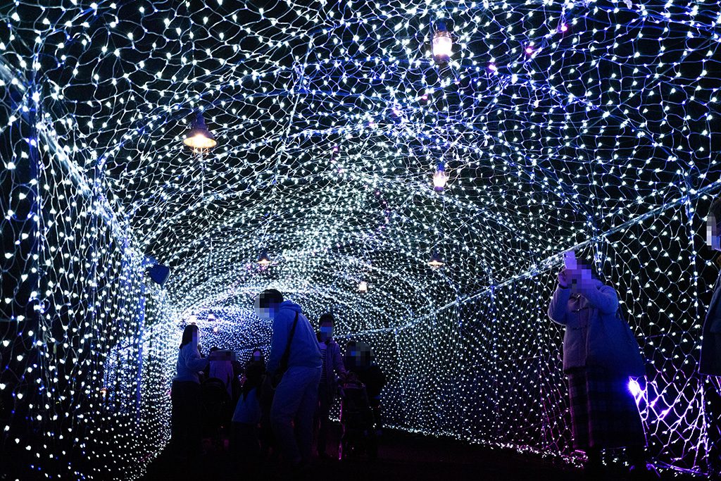 イルミイベント 光の遊園地:タイムトラベルトンネル/ひらかたパーク(大阪府/枚方市)