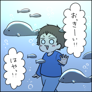 子ども目線で楽しめる水槽がいっぱいで大はしゃぎ!|2歳とお出かけ in 京都水族館④