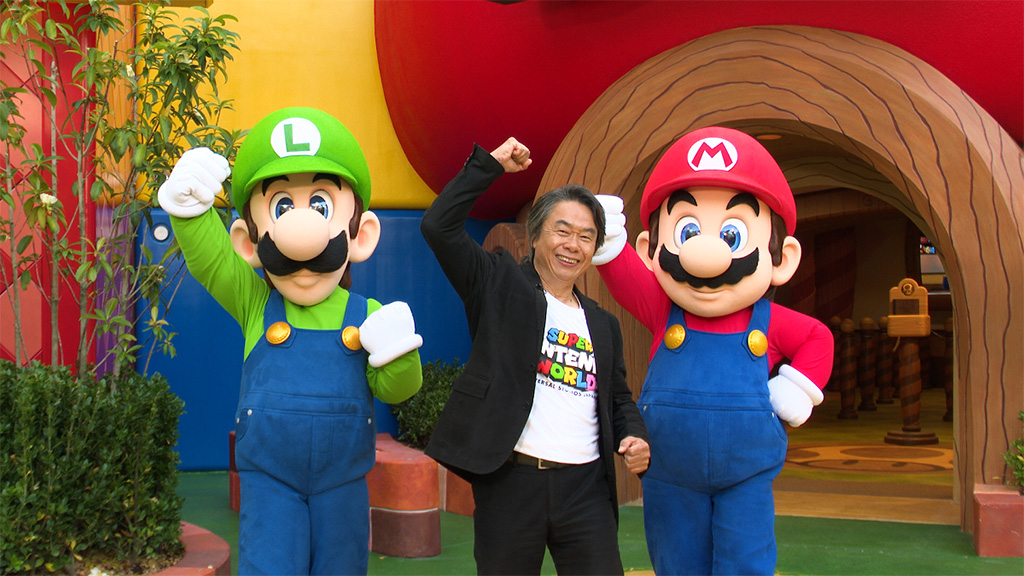 SUPER NINTENDO WORLD スーパー ニンテンドー ワールド 宮本茂氏とマリオ、ルイージ/ユニバーサル・スタジオ・ジャパン(大阪府/大阪市)
