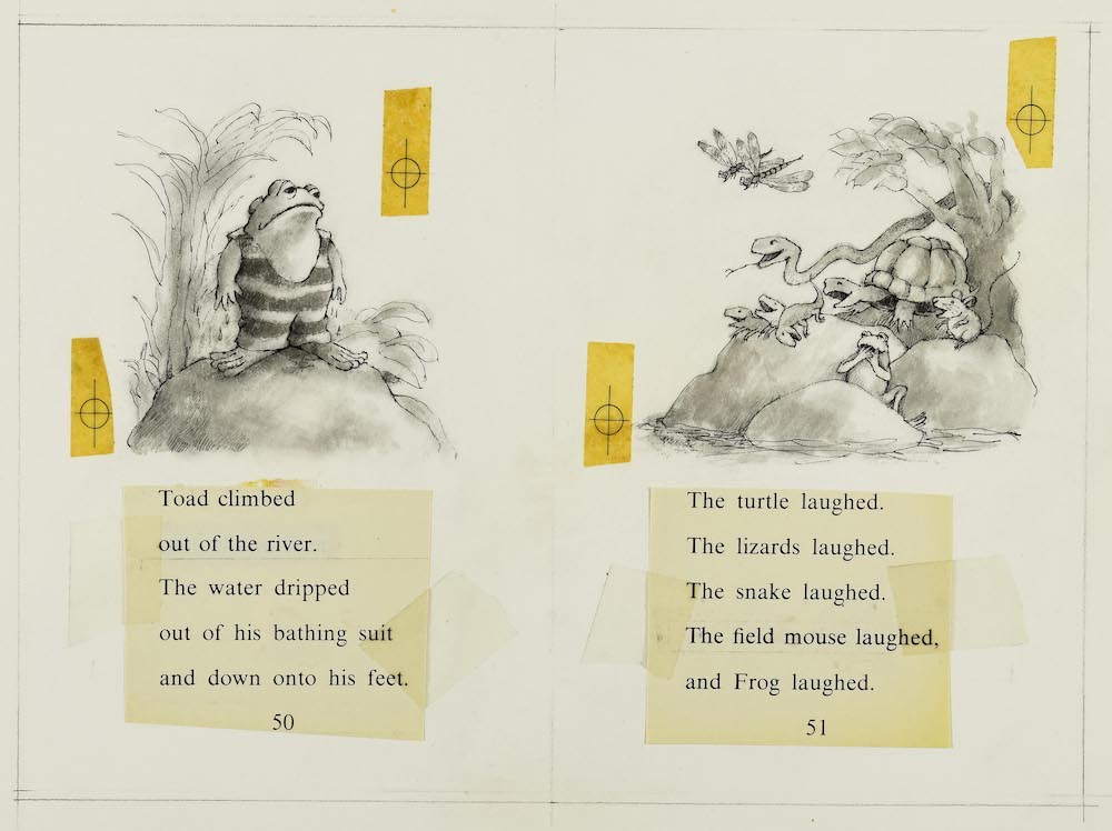 『ふたりはともだち』(1970)「すいえい」原画(墨版)