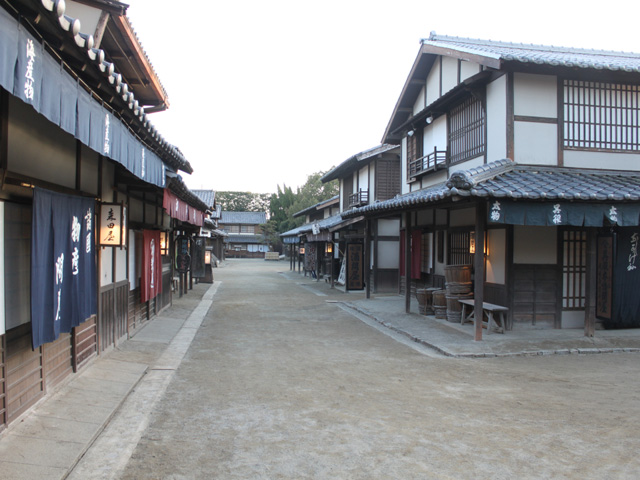再現された江戸の町並み/東映太秦映画村(京都市右京区)