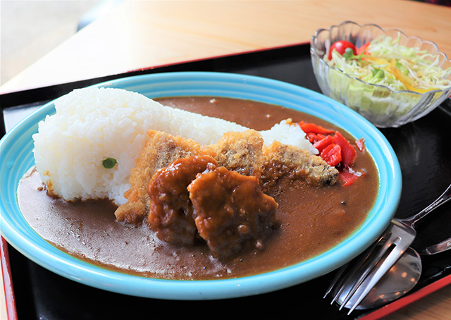 鯨カツカレー サラダ付き/太地町立くじらの博物館(和歌山県)