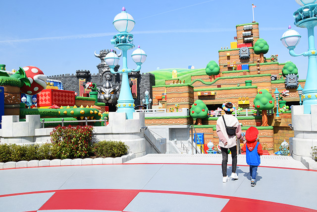 エリアに入った瞬間に見える風景/USJ「スーパー・ニンテンドー・ワールド」(大阪府/大阪市)