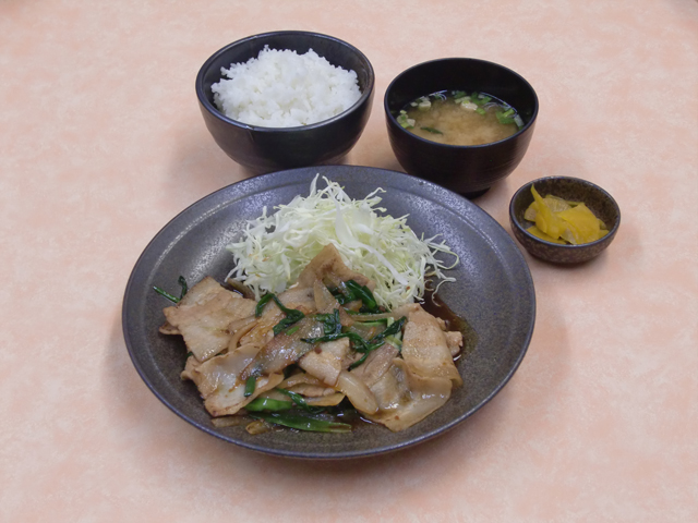 豚ニラ定食/大谷PA【下り】
