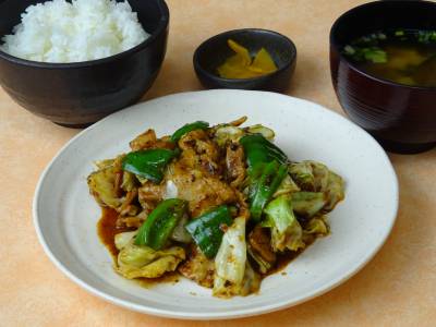 ホイコーロー定食/美野里PA【下り】