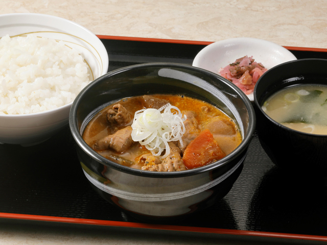 もつ煮定食/駒寄PA【下り】