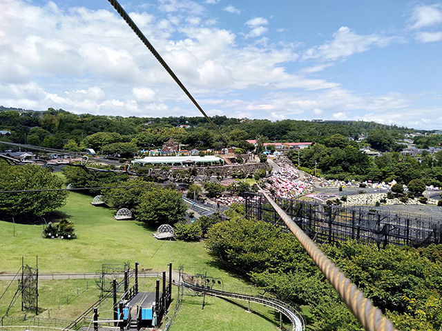 「ジップライン~風KAZE~」からの眺め/伊豆ぐらんぱる公園(静岡県/伊東市)