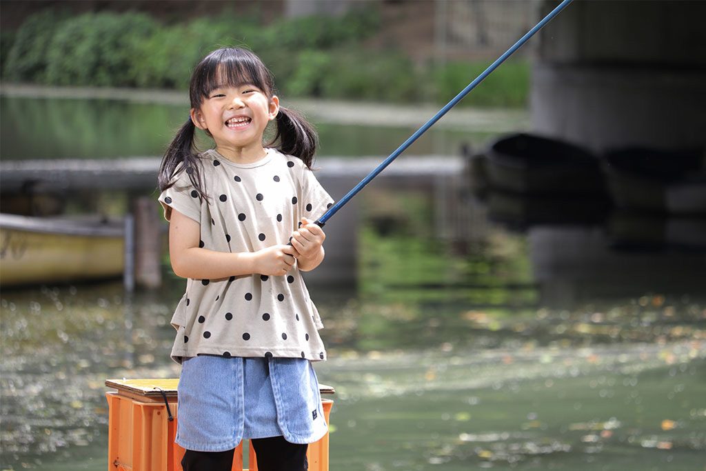 釣り堀体験の様子