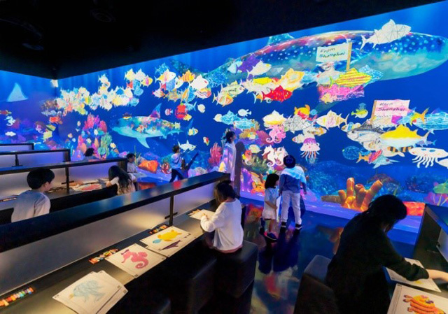 世界とつながったお絵かき水族館/エプソン チームラボボーダレス(東京都/江東区)