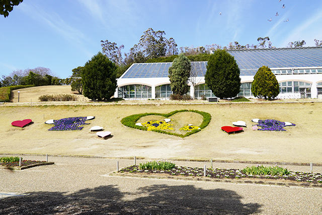 植物館前の芝生/淡路ファームパーク イングランドの丘(兵庫県/南あわじ市)