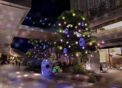 リボンストリートのイルミネーション(※画像はイメージ)/WINTER RISE 2021 with the World of Eric Carle/二子玉川ライズ(東京都/世田谷区)