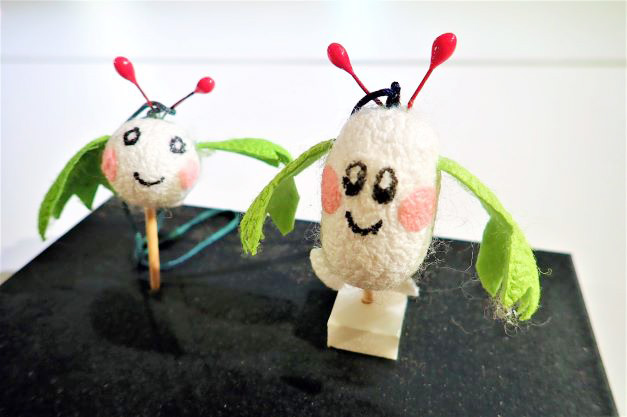 ワークショップでつくったマスコットキャラクター「まゆるん」/シルク博物館(神奈川県/横浜市)