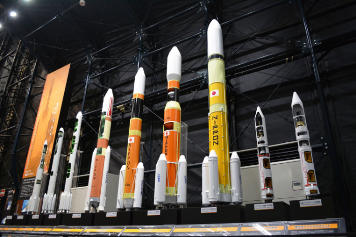 歴代ロケット模型/宇宙航空研究開発機構(JAXA)筑波宇宙センター(茨城県/つくば市)